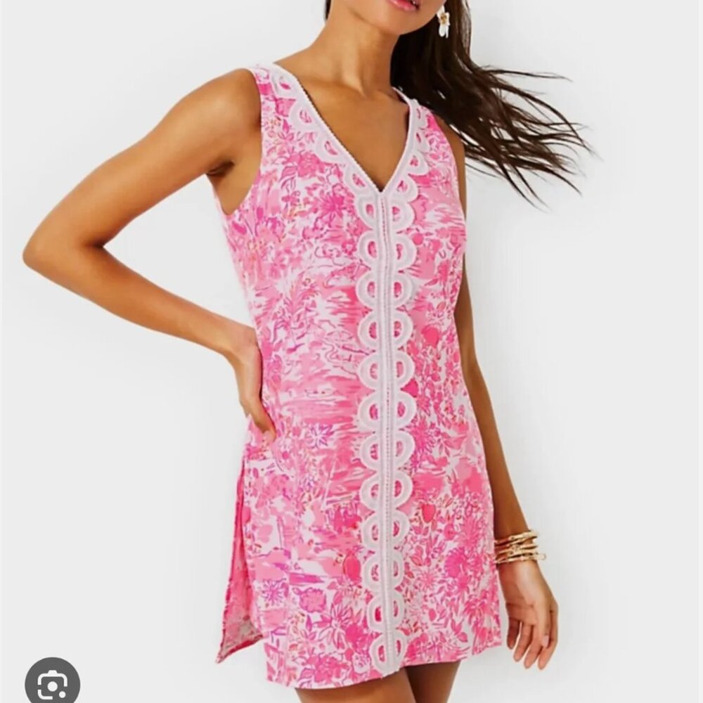 Lilly Pulitzer Women's Ronnie Romper - Peony Pink Seaside Scene